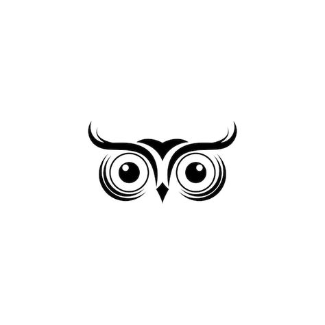 Owl Eyes Logo, Owl Icon, Owl Graphic, Owl Vector, Owl Logo, Eye Logo, Boho Logo, Owl Eyes, Illustration Abstract