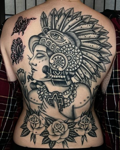 Black and grey full back piece inspired by Xochiquetzal. Thank you Abby for the trust and commitment 💥 Butterflies fresh, everything else is healed. Back Piece, Back Pieces, Butterflies, Black And Grey, Tattoos, Grey, Quick Saves, Black