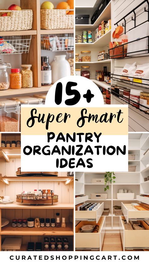 Make your kitchen more efficient with these 15+ smart pantry organization ideas! These practical solutions will help you keep your pantry neat and functional. Kitchen organization tips, decluttering kitchen, organized pantry hacks, home storage solutions, pantry tips and tricks, kitchen storage ideas, home organization ideas, pantry storage ideas, home storage ideas, pantry design, pantry ideas, pantry organization ideas small, pantry organization ideas walk in, pantry organization hacks. Pantry Cupboard Storage Ideas, Pantry Organisation Kmart, Pantry Basket Ideas, Pantry Design Organization, Food Shelf Organization, Big Pantry Organization Ideas, Reach In Pantry Organization Ideas, Pantry Shelf Decor, Produce Pantry Storage