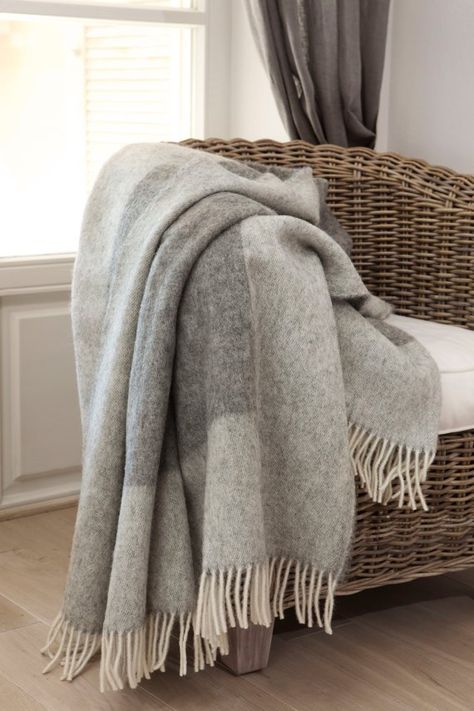 2018 Home Trend to Watch: Fringe | The Cameron Team Grey Bedspread, Football Display, Gray Bedspread, Woolen Throw, Room Bedding, Wool Throw Blanket, Wool Blankets, Grey Throw, Large Blankets