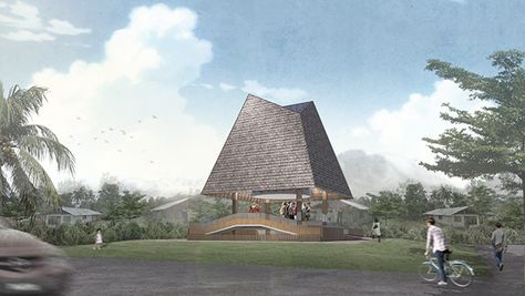 Mahansilo Likupang Tourist Information Center on Behance Information Center Architecture, Tourist Information Center, Model House, Architecture Model House, Architecture Model Making, Landscape Architecture Design, Architecture Design Concept, Information Center, Tourist Information