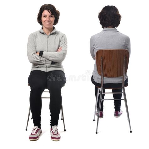 People Sitting Reference Chair, Sitting Front View Reference, Chair Drawing, Body Study, Sitting Chair, Chair Pose, Manga Poses, How To Lean Out, Person Drawing