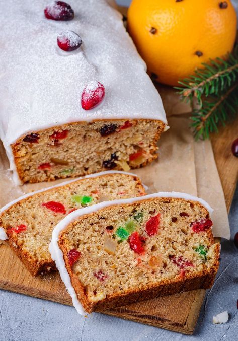 A Vegan Fruitcake That Will Definitely Not Be Used as a Doorstop Vegan Fruitcake, Vegan Fruit Cake, Christmas Fruitcake, Fruit Cake Recipe Christmas, Vegan Egg Replacement, Vegan Holiday Recipes, Fruit Cake Christmas, Vegan Bakery, Fruitcake Recipes