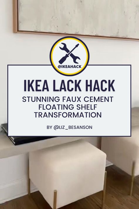 Shelf Transformation, Ikea Lack Shelf, Ikea Lack Hack, Lack Hack, Lack Shelf, Ikea Lack Shelves, Modern Floating Shelves, Ikea Lack, Diy Ikea Hacks