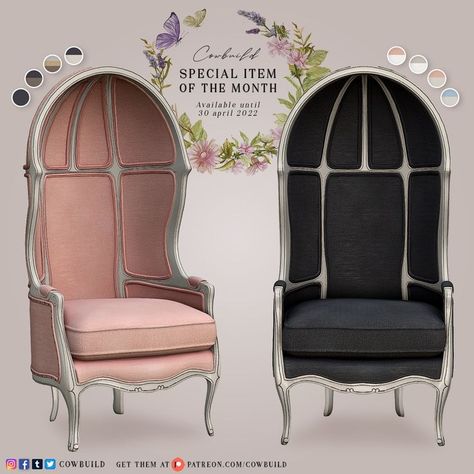 Sims 4 Vampire Cc Furniture Patreon, Sims 4 Royal Cc Furniture Patreon, Sims 4 Gothic Cc Furniture, Sims 4 Vampire, Sims Furniture, Royal Chair, Royal Decorations, Classy Furniture, Mini Chair