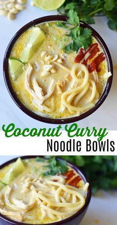 Green Curry Sauce, Modern Honey, Coconut Curry Sauce, 30 Minute Meals Easy, Curry Noodles, Curry Sauce, Coconut Curry, 30 Minute Meals, Noodle Bowls