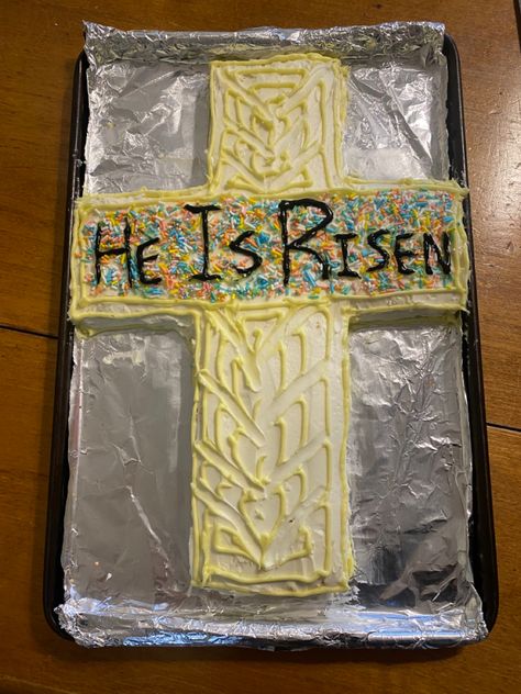 Cross Cakes For Easter, He Is Risen Cake, Easter Cross Cake, Cakes For Easter, Cake For Easter, Cross Cake, Cross Cakes, Easter 2023, Cake Diy