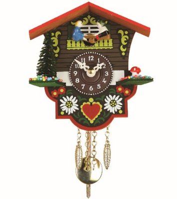 Black Forest Clock Swiss House TU 26 PW Swiss Clock, Swiss House, Forest Clock, Unique Ceiling Fans, Cuckoo Clocks, Swiss Chalet, Clock Design, Metal Artwork, Cuckoo Clock