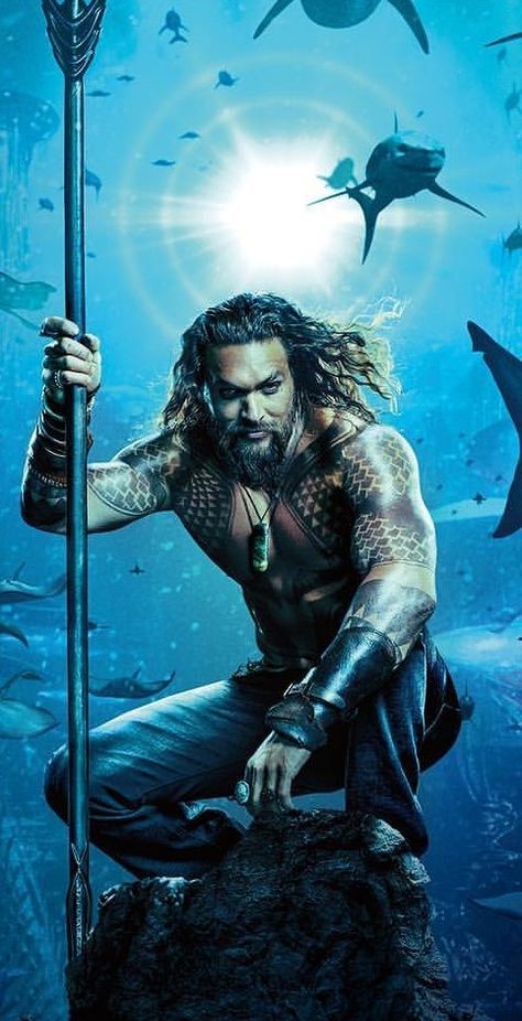 Jason Momoa - in Aquaman 2019 Aquaman Wallpaper, Aquaman 2018, Jason Momoa Aquaman, Danny Ocean, Nikolaj Coster Waldau, Avan Jogia, Ryan Guzman, Univers Dc, Taylor Kitsch