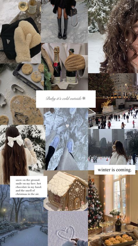 Winter Wallapers Aesthetics, Wintercore Aesthetic Wallpaper, Christmas Lockscreen Collage, December Lockscreen Aesthetic, Winter Words Aesthetic, December Aesthetic Collage, Winter Days Aesthetic, Winter Aesthetic Phone Wallpaper, January Collage Wallpaper