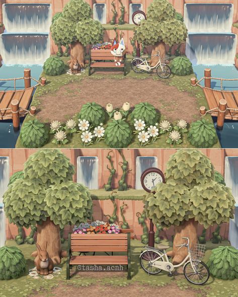 Acnh Landscaping, Cottagecore Animal Crossing, Acnh Cottagecore, Animals Crossing, Forest Core, Animal Crossing Guide, Animal Crossing Qr Codes Clothes, Animal Crossing Wild World, Island Theme