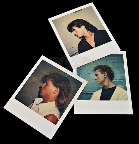 Check this out! This is a set of three polaroids taken during the production of the film, featuring Alex Winter (Marko), Brooke McCarter (Paul) and Billy Wirth (Dwayne). The Lost Boys Behind The Scenes, Lost Boys Cast, Brooke Mccarter, Best Vampire Movies, Billy Wirth, Lost Boys Movie, Fnaf Jumpscares, Alex Winter, Real Vampires