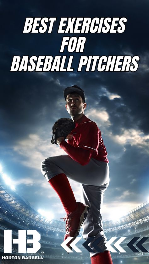 The off-season is a great time for pitchers to gain size, strength, and power. Here are the 7 best exercises for pitchers in the off-season. Baseball Pitcher Workout Training, Off Season Baseball Workout, Baseball Gym Workouts, Baseball Pitcher Exercises, Baseball Workouts Strength Exercise, Stretches For Pitchers Baseball, Baseball Off Season Workouts, Baseball Workouts Strength, Kettle Ball Workout