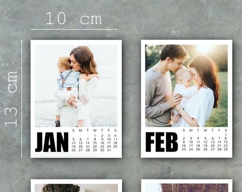 Magnet Ideas Fridge, Polaroid Photo Ideas, Polaroid Ideas, Custom Photo Calendar, Magnet Photo, Framed Calendar, Craft Market Display, Logo Illustration Design, Calendar Layout