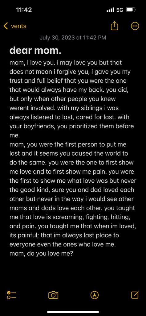 a small vent i wrote about my mom Vents About Parents, Bad Relationship With Mom, Mom Issues Vent, Mom Issues Quotes, Parent Vent, I Want My Mom, Mommy Problems, Bad Relationships, Mom Problems