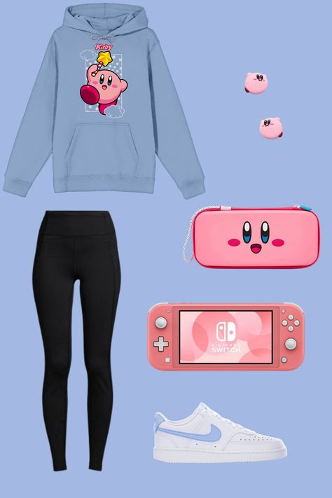 Kirby Outfit, Nintendo World, Outfit Inspired, Little Outfits, Blue Outfit, Blue Hoodie, Kirby, Super Mario, Nintendo