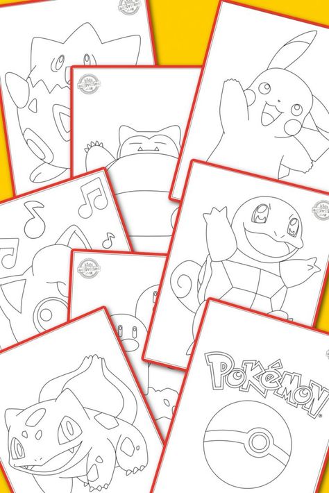 Pokemon Coloring Sheets Free Printable, Pokemon Free Printables, Printable Pokemon Coloring Pages, Diy Pokemon Cards, Happy Birthday Pokemon, Free Printable Pokemon, Make Your Own Pokemon, Pokemon Printables, Pokemon Coloring Sheets