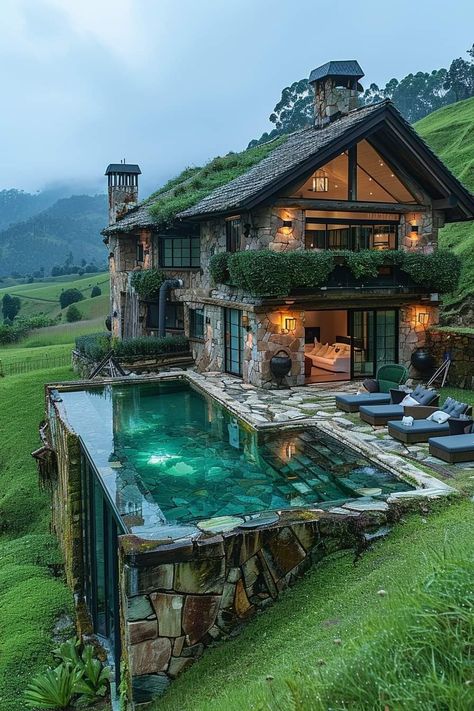 House With A Pool, Casa Hobbit, Log Home Designs, Dream Life House, Ancient Mythology, Fantasy House, Dream House Rooms, Luxury Homes Dream Houses, Dream House Interior