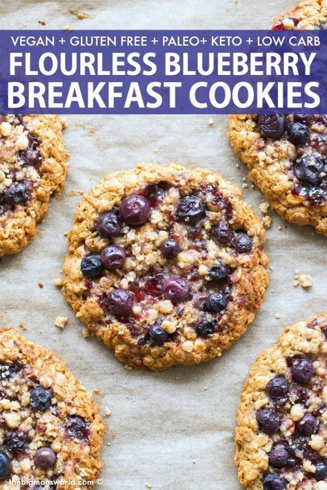 Blueberry Breakfast Cookies, Blueberry Oatmeal Cookies, Healthy Desayunos, Breakfast Cookie Recipe, Oatmeal Banana, Breakfast Cookies Healthy, Blueberry Cookies, Blueberry Oatmeal, Blueberry Breakfast