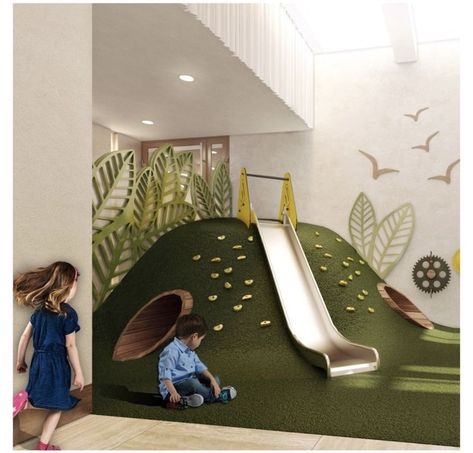 Ruang Gym, Indoor Playground Design, Indoor Playroom, Kindergarten Interior, Daycare Design, Climbing Walls, Kids Cafe, Kids Indoor Playground, Playroom Design