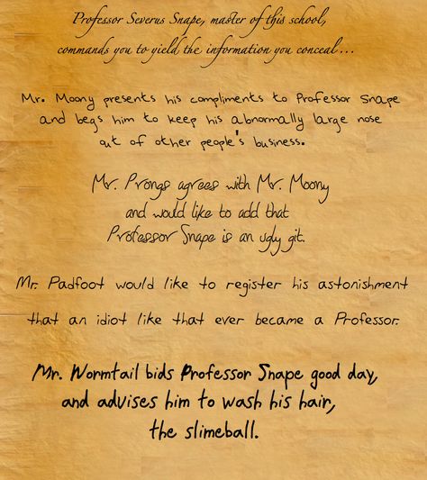 harry potter marauder map Harry Potter Gifts Diy, Map Quotes, Harry Potter Scrapbook, Professor Severus Snape, Very Potter Musical, Harry Potter Marauders Map, Professor Snape, Harry Potter Feels, Classroom Transformation