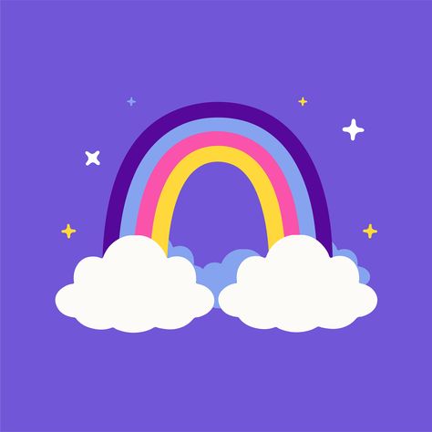 Pastel Logo, Rainbow Milk, Pride Logo, Unicorn Logo, Cloud Background, Cloud Rainbow, Background Pastel, Boho Purple, Sticker Logo