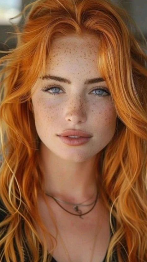 Ginger Beauty, Ginger Hair Dyed, Female Urinal, Light Strawberry Blonde, Red Blonde Hair, Blue Black Hair, Beautiful Freckles, Red Haired Beauty, Red Hair Woman