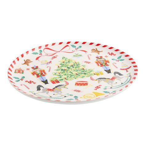 Round Cream All the Trimmings Nutcracker Serving Platter - World Market Christmas World, Christmas Entertaining, All Christmas, Christmas Shop, Serving Platter, World Market, Holiday Decorations, Serving Platters, Nutcracker