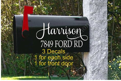 Mailbox+Decal+with+Name-Personalized+Mailbox-Name+Mailbox+Decals-Street+Address+Decal-Mailbox+Decals-Mailbox+Vinyl+Decals-Mailbox+Vinyls Cricut Mailbox Decals, Mailbox Vinyl, Address Decals, Mailbox Decal, Truck Window Stickers, Mailbox Stickers, Custom Mailbox, Personalized Mailbox, Custom Mailboxes