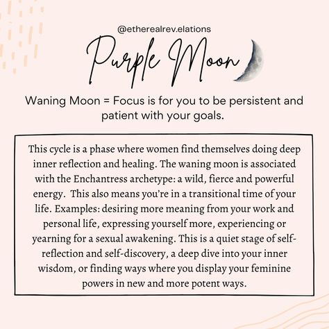 Purple Moon Cycle, Womb Healing, Green Witchcraft, Purple Moon, Moon Journal, Moon Cycle, Divine Feminine Spirituality, Menstrual Health, Feminine Health