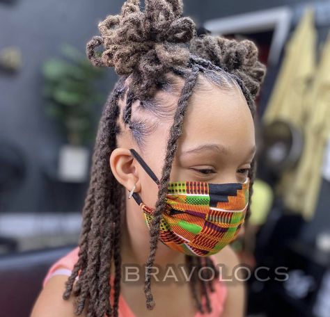 Loc Petal Bun Half Up Half Down, Kids Loc Styles Daughters, Kids Locs Styles Daughters, Little Black Girls Braided Hairstyles, Black Girls Braided Hairstyles, Kids Braid Styles, Braids For Children, Girls Braided Hairstyles, Nice Braids