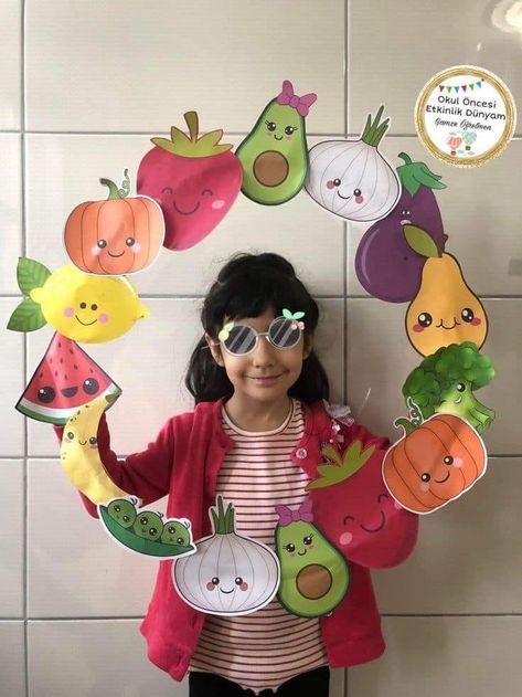 Food And Nutrition Activities, Fruits And Vegetables Activities, Healthy Food Activities, Fruit Crafts, School Kids Crafts, English Activities For Kids, Kindergarden Activities, Hand Crafts For Kids, Kindergarten Crafts