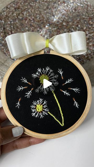 Hand Embroidery/Handmade gifts by Varsha on Instagram: "DO YOU LIKE DANDELIONS? ❤️ 

Hello You!

I received a comment asking if I can create dandelion flowers so wanted to make a tutorial on that. There are many methods to create this flower but if you want to make it look almost like the real flower then this will be the best method. 

You don’t need any particular stitch to make it, once you have done the sketch follow the lines with thread using simple straight stitches. If you need a pattern comment ❤️

I have used single thread for the flower and for the French knots I have used full thread. Hope this was helpful and if you still have doubts feel free to comment and I shall reply ❤️

.
.
.
.
.
.
.
.
.
.
.
.
.
.
.
.
.
.
.
.

#embroiderytutorials #embroidery #handembroidery #dandelions Dandelion Embroidery Tutorial, Dandelion Embroidery, Dandelion Flowers, Dandelion Art, Dandelion Flower, Hello You, French Knots, Straight Stitch, Embroidery Tutorials