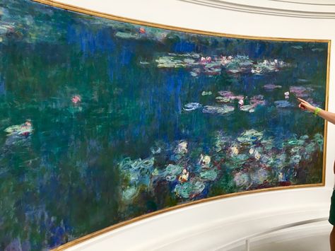 Monet's Lily Pads mural, La Orangerie, Paris, France Monet Lily Pads, Orangerie Paris, Western Asia, May 23, Lily Pads, Paris France, North America, Favorite Places, Lily