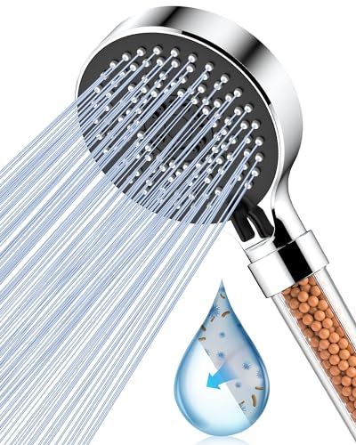 Magichome Shower Head, High Pressure 5 Modes Filter Shower Head, Universal Hard Water Softener Shower Head with Extra Replaceable Accessories Water Softener Shower Head, Filter Shower Head, Powerful Shower Heads, Large Shower Heads, Water Saving Shower Head, Shower Head Filter, Power Shower, High Pressure Shower Head, Shower Water