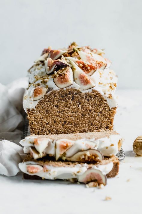 Honey Cake with Fresh Figs - Broma Bakery Broma Bakery, Cinnamon Orange, Fig Recipes, Spring Cake, Honey Cake, Fresh Figs, A Goat, Cheese Frosting, Healthy Dessert