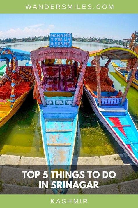 Srinagar in Kashmir is a wonderful city to explore, here’s the top 5 things to do in Srinagar | Things to see in Srinagar | Visit Srinagar | Jammu and Kashmir | Kashmir Trip | Kashmir travels | #wandersmiles #visitsrinagar #kashmir #jammuandkashmir Kashmir In November, Things To Do In Jammu And Kashmir, Kashmir Travel, Kashmir Tourist Places, Kashmir Trip, Kashmir Tourism, Srinagar Kashmir, Asian Destinations, India Vacation