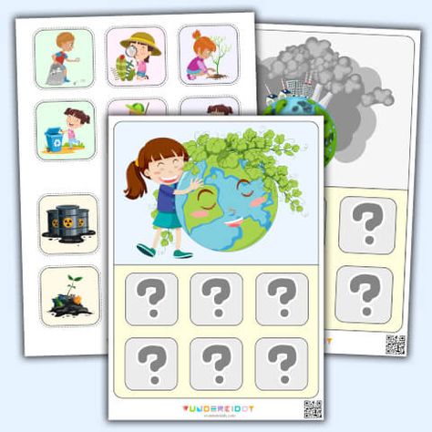 Printable Earth Day Ecology Kindergarten Worksheets Logic And Critical Thinking, Handwriting Worksheets For Kids, Printable Math Games, Preschool Activities At Home, Kindergarten Math Games, Critical Thinking Activities, Environment Protection, Save Nature, Learning Games For Kids