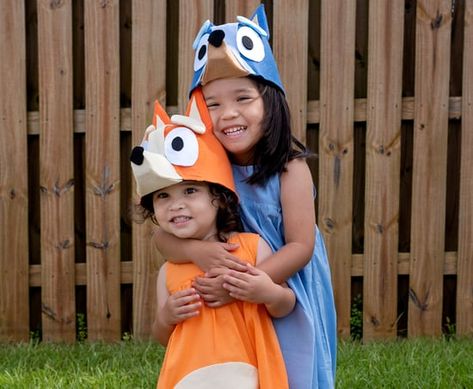 Image Bluey Family Costumes, Diy Bluey Costume, Bluey Costume, Pop Culture Halloween Costumes, Kid Costumes, First Halloween Costumes, Soot Sprite, Children's Clothing Brand, Mom Of Three