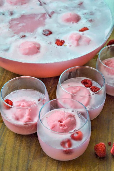 Sorbet Punch, Raspberry Sherbet Punch, Raspberry Sherbert, Recipe For Baby, Mexican Sour Cream, Raspberry Punch, Valentine Drinks, Sherbet Punch, Raspberry Sherbet