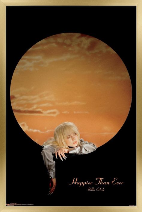 Moon Wall Poster, Trends International, Wall Poster, Posters Prints, Billie Eilish, Moon, Orange, Wall, Black