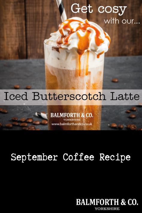 Butterscotch Coffee Recipe, Butterscotch Latte, Butterscotch Coffee, Butterscotch Syrup, Iced Latte Recipe, Cafe Drinks, Falling Petals, Coffee Creamers, Iced Coffee Drinks