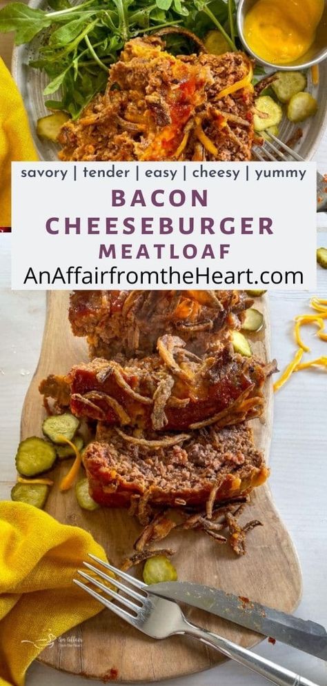 You're going to love this easy version of Paula Deen's bacon cheeseburger meatloaf! Cheesy, savory, and delicious, we can't get enough of this easy recipe! Paula Deen Bacon Cheeseburger Meatloaf, Paula Deen Cheeseburger Meatloaf, Sausage Meatloaf, Cheeseburger Meatloaf Recipes, Wednesday Dinner, Bacon Cheeseburger Meatloaf, Tasty Meatloaf Recipe, Cheeseburger Meatloaf, Bacon Meatloaf