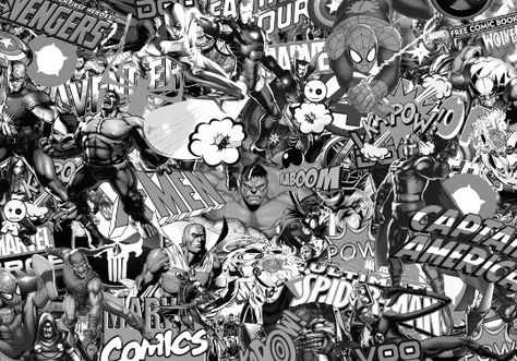 Comic Book Wallpaper, Comic Book Background, Hero Ideas, Stripped Wallpaper, 90s Wallpaper Hip Hop, Black And White Comics, Batman Comic Books, Pet Dragon, Sticker Bomb