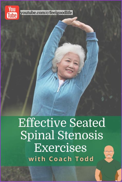 Attend to the body with mindful awareness for self-care. Lumbar Exercises, Stenosis Of The Spine, Stenosis Exercises, Yoga For Sciatica, Back Pain Stretches, Sciatica Exercises, Nerve Pain Relief, Lower Back Exercises, Sciatic Nerve Pain