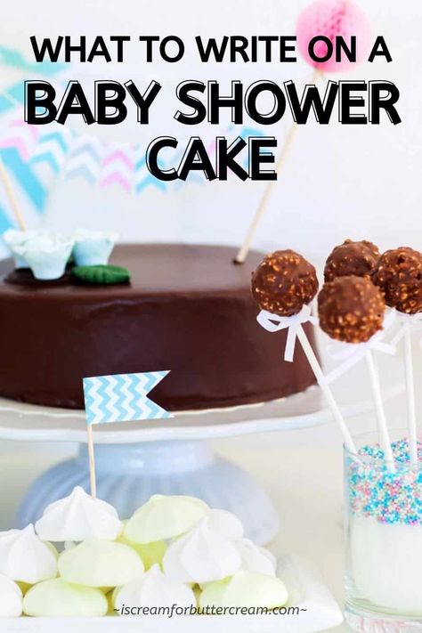 Baby Shower Cake Sayings, Simple Baby Shower Cake, Baby Shower Sheet Cakes, Cake Writing, Baby Shower Cakes Girl, Baby Shower Cakes For Boys, Simple Baby Shower, What To Write, Cake Icing