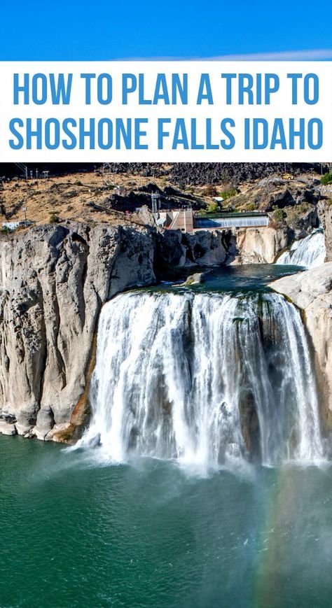 Visit Shoshone Falls – How To Plan A Trip to the Niagara of the West. Shoshone Falls is the star attraction in Southern Idaho, hands-down. No matter what time of the year you are here, you cannot miss adding this spectacular waterfall to your Idaho road trip itinerary. Whether you have just a few hours to spare or have a few days, you can easily visit Shoshone Falls. In this post, find out how to plan a trip to the waterfalls, all the adventurous activities you can enjoy Shoshone Falls Idaho, Shoshone Falls, Yellowstone National Park Vacation, Explore Idaho, Idaho Vacation, Idaho Adventure, Southern Idaho, Visit Idaho, Idaho Travel