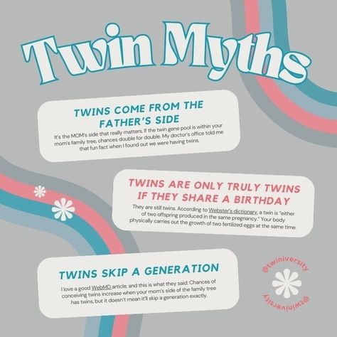 ❔️Twin Fact Friday❔️⁠ ⁠ Twins can be a source of fascination, mystery, and speculation. From the moment they’re born, twins capture the public’s attention with questions about their similarities and differences. Making myths and misconceptions a common occurrence when talking about twins. So, what’s actually true and what’s not? Keep reading to see what we can debunk about twin facts and myths.⁠ ⁠ Click the 🔗 in our bio to Learn More Twins Facts! Twin Facts, Facts And Myths, Similarities And Differences, Twin Pregnancy, Science Fair, The Public, Fascinator, Twins, Parenting