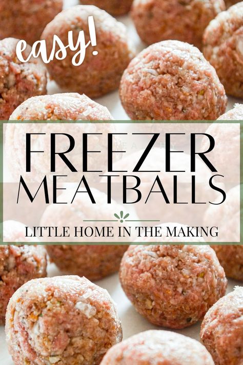 Pork Freezer Meals, Freezer Meatballs, Beef Freezer Meals, Postpartum Meals, Best Freezer Meals, Italian Meatballs Recipe, Freezable Meals, Clean Baking, Tasty Meatballs