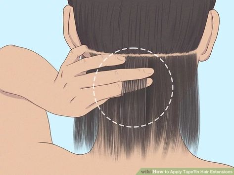 How to Apply Tape‐In Hair Extensions: 12 Steps (with Pictures) Bad Hair Extensions, Diy Hair Extensions, Hair Ext, Luxy Hair Extensions, Curly Hair Care Routine, Hair Extensions For Short Hair, Luxy Hair, Hair Tape, Hair Extentions